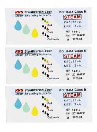 |نشانگر کلاس 6 اتوکلاو بخار RRS مدل 110_14 بسته ی 500 تایی
