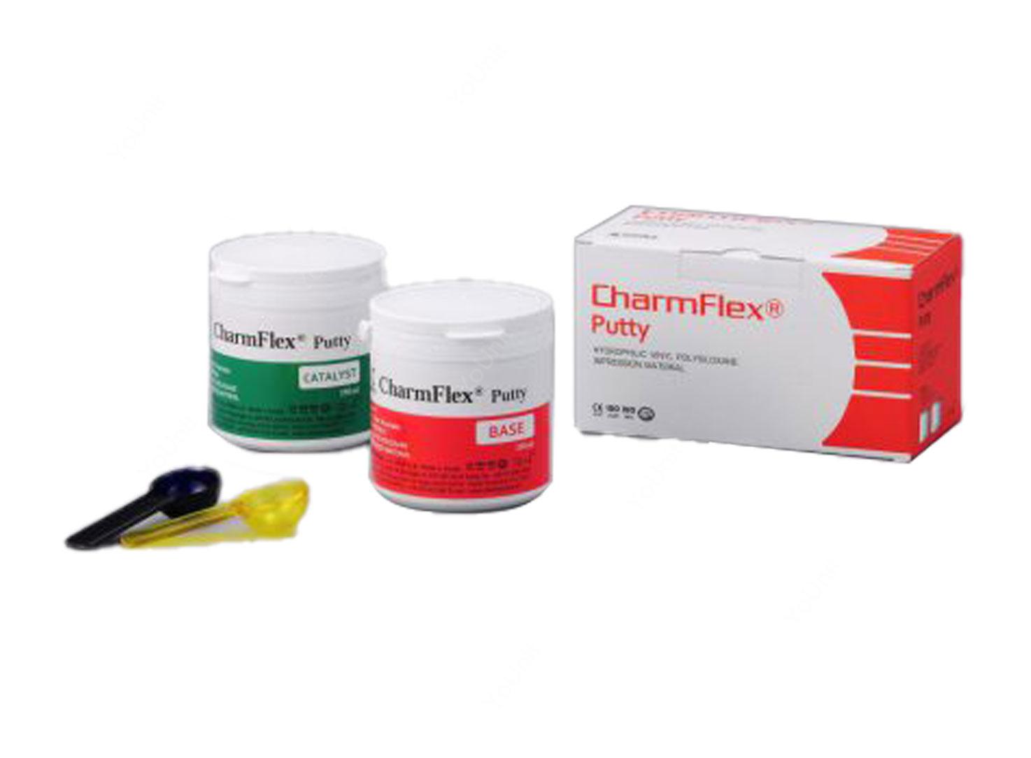 ماده قالب‌ گیری پوتی به همراه لایت بادی CharmFlex Putty+LV حجم 560 سی سی برند DentKist