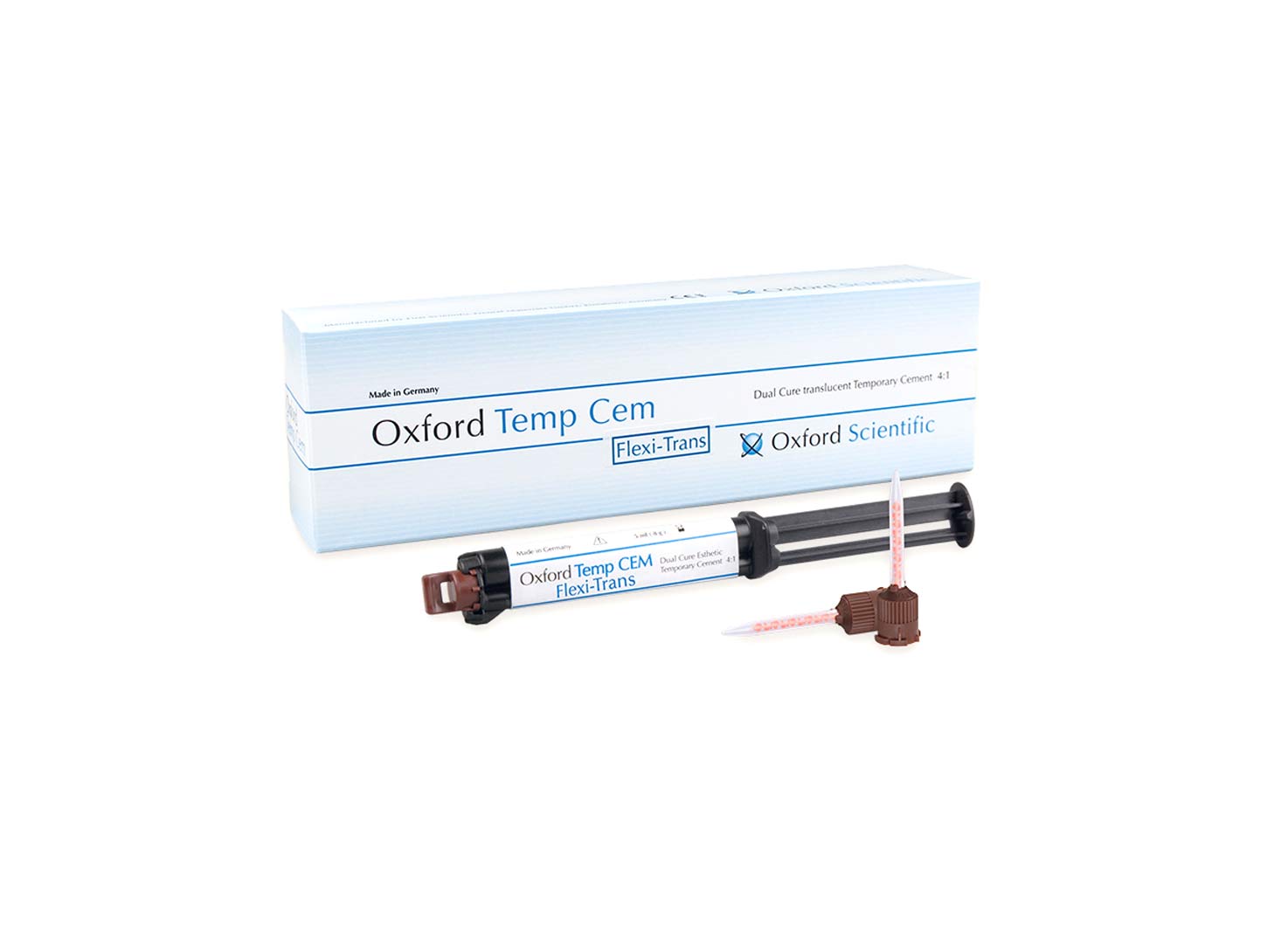 سمان موقت دوال کیور بدون اوژنول Temp Cem Flexi-Trans برند Oxford