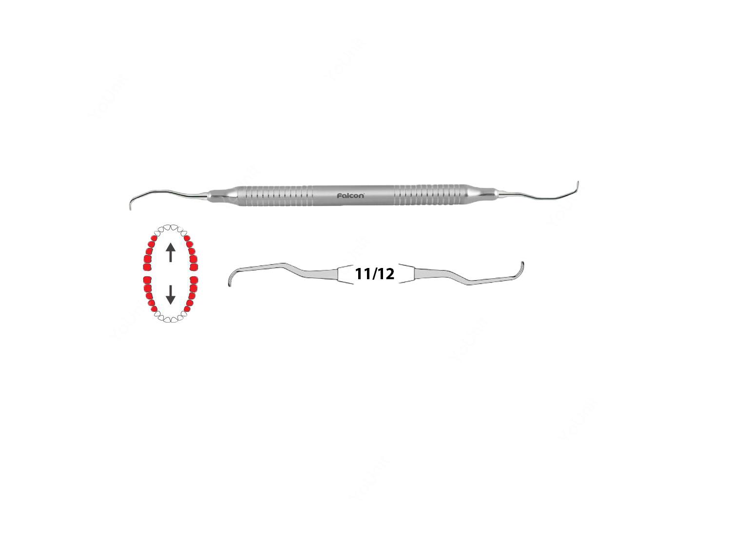 قلم‌ جرم‌گیری کورت گریسی دسته هالو 11/12 برند فالکن