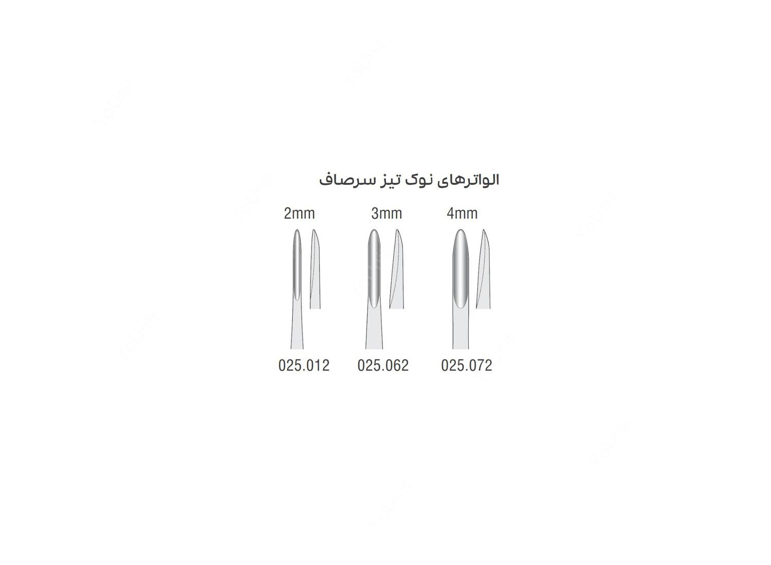 الواتور نوک تیز سرصاف و سرکج برند فالکن