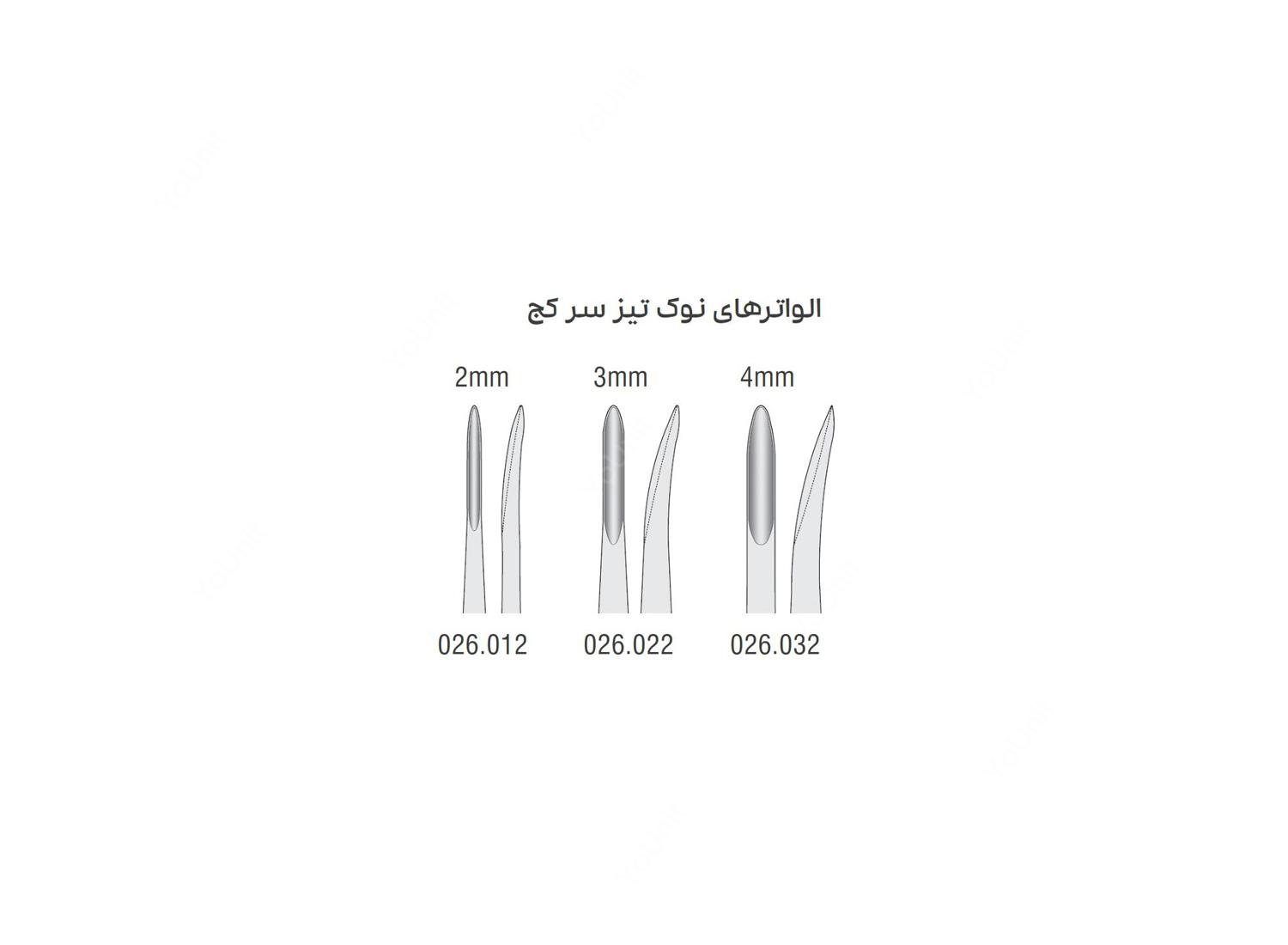 الواتور نوک تیز سرصاف و سرکج برند فالکن