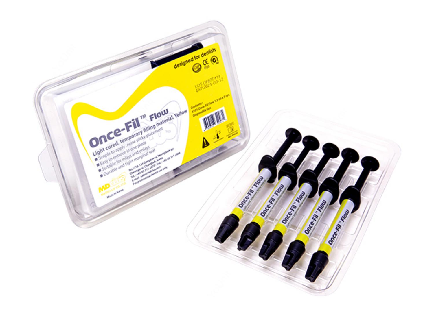 خمیر پانسمان موقت لایت کیور Once-fil flow برند MDCLUS