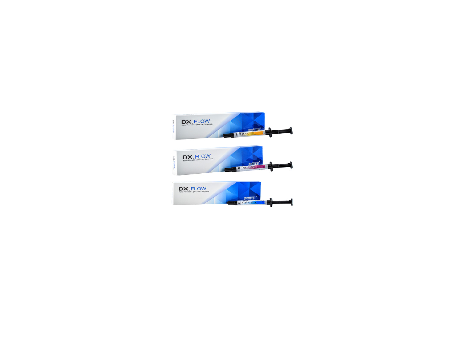 کامپوزیت فلو لایت کیور سرنگ 2 گرمی بسته بندی 2 عددی برند Dentex