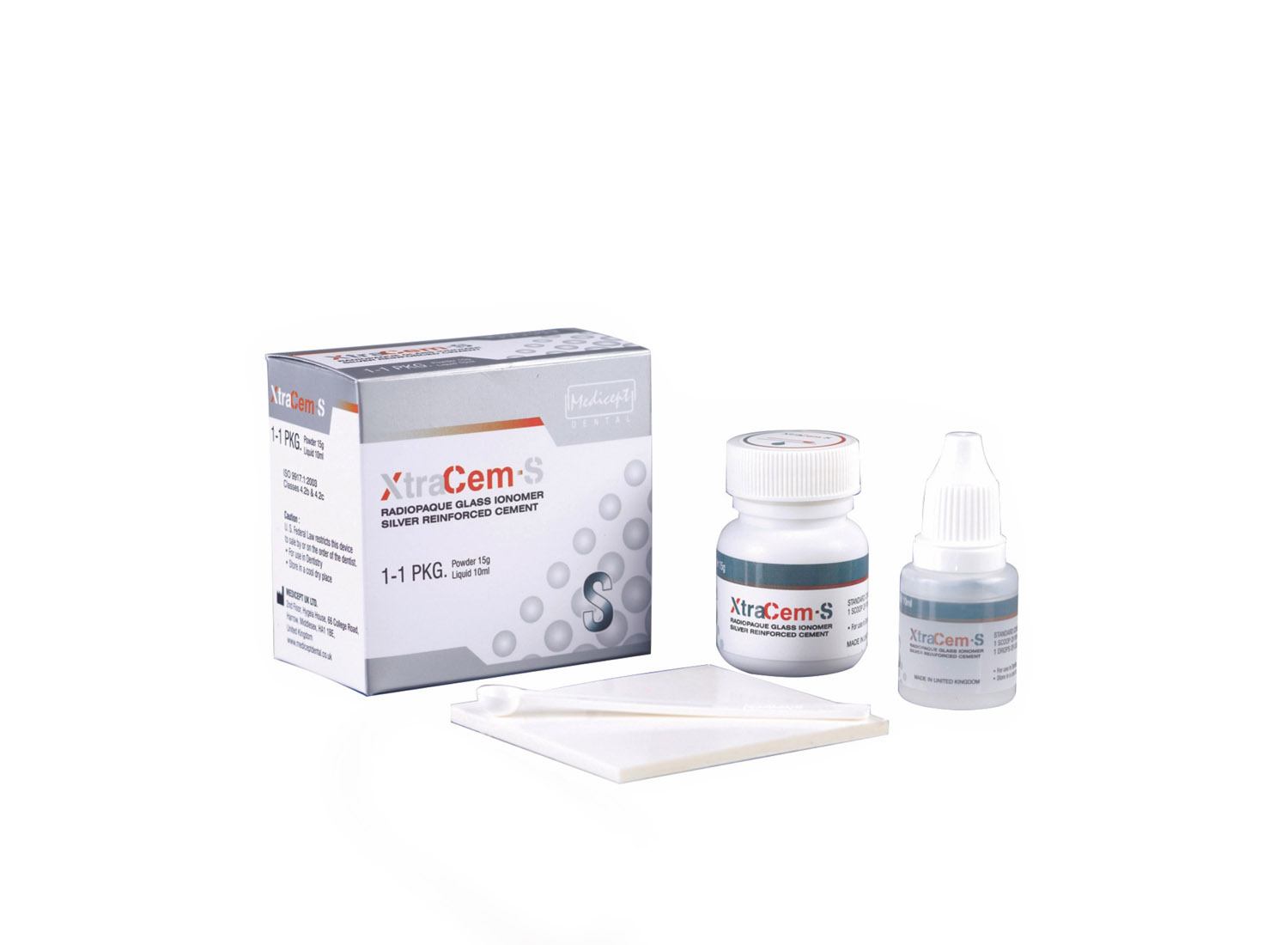 گلاس آینومر تقویت شده با نقره XtraCem-S برند Medicept