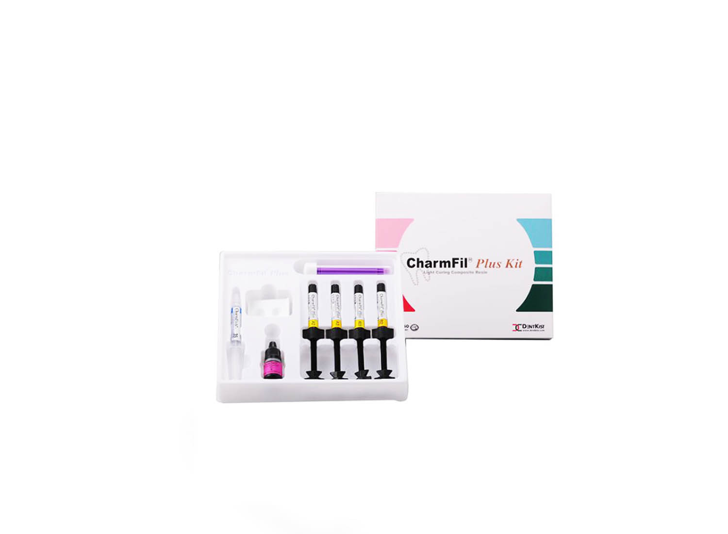 کیت کامپوزیت نانوهیبرید لایت کیور CharmFil Plus برند DentKist