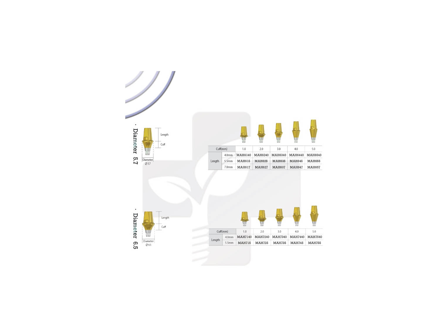 قطعه اباتمنت Straight Abutment قطر 5.7 و طول 4 میلی متر برند Medeff