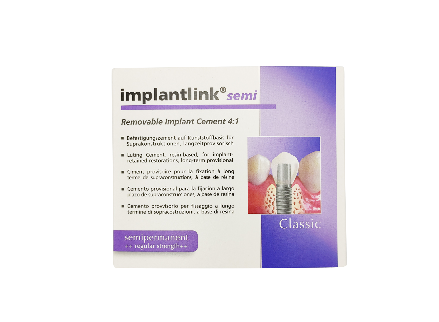 سمان رزینی نیمه موقت ایمپلنت implantlink برند DETAX