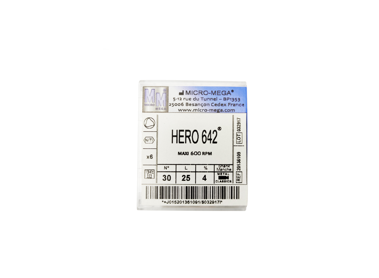 فایل روتاری Hero 642 بسته 6 عددی برند Micro Mega