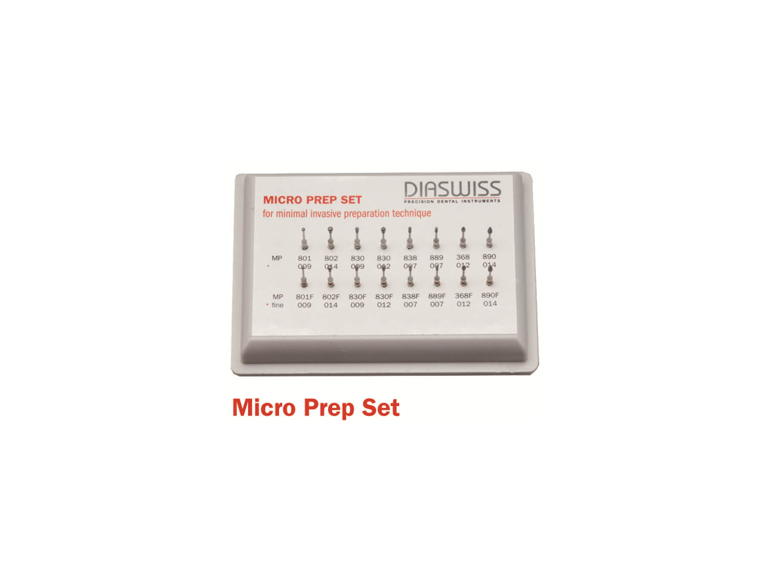 کیت فرز الماسی توربین 16 عددی MICRO PREP SET دیا سوئیس