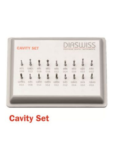 |کیت فرز الماسی توربین 18 عددی CAVITY SET دیا سوئیس