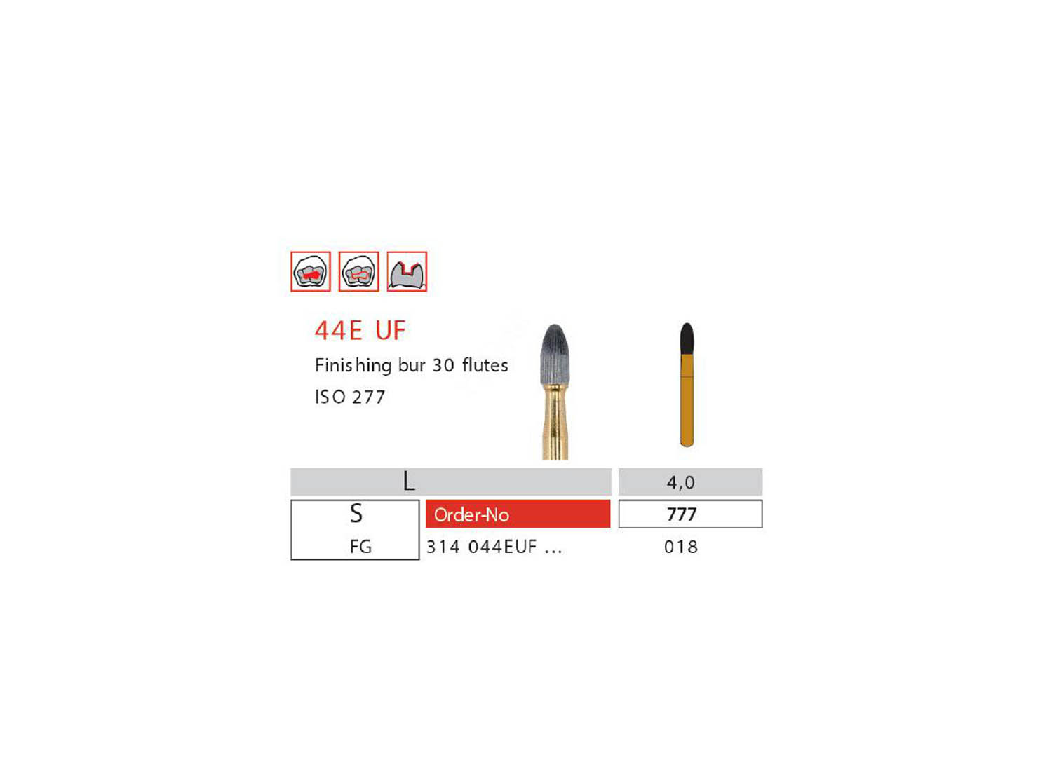 فرز کارباید شعله ای 30 پره توربین 6 عددی کد 44E UF دیا سوئیس