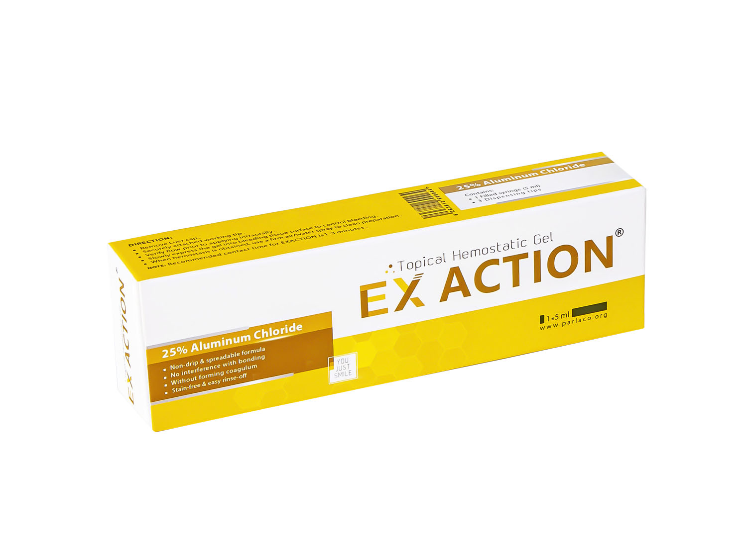 ژل انعقاد خون EX ACTION سرنگ 5 میلی لیتر برند پارلا