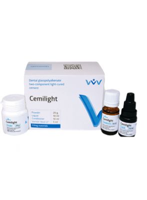 |گلاس آینومر ترمیمی لایت کیور CEMILIGHT برند VLADMIVA