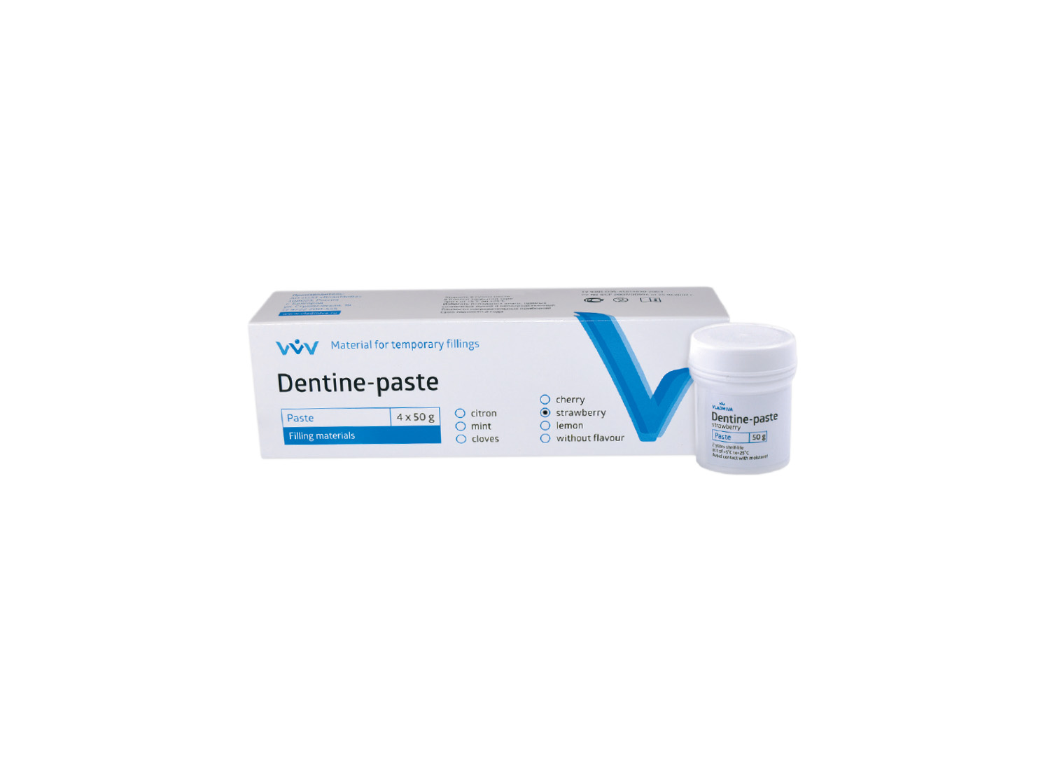 پانسمان موقت DENTINE PASTE قوطی 200 گرمی برند VLADMIVA