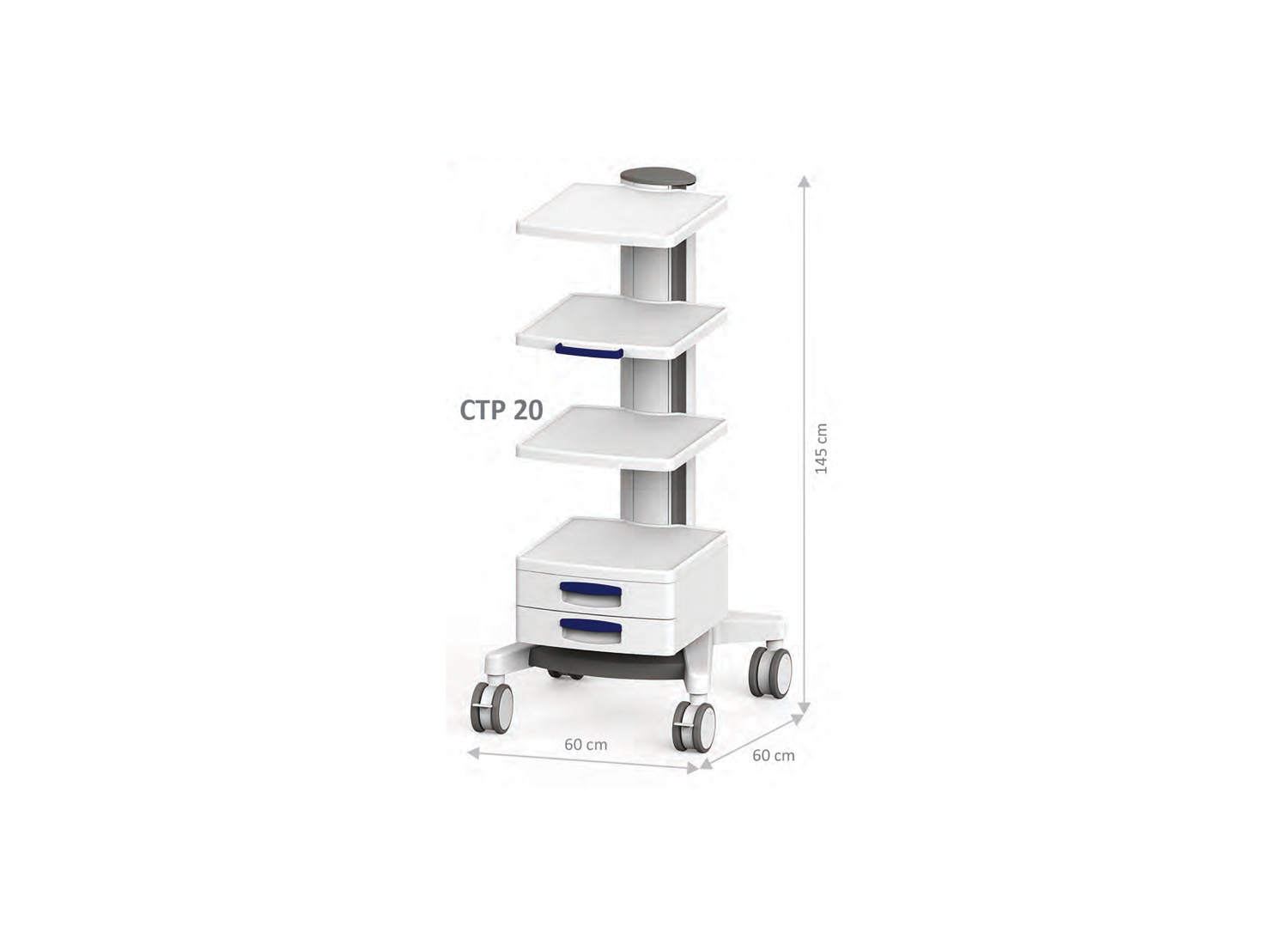 ترالی حمل بیمارستانی مدل CTP 20 برند Karpazir