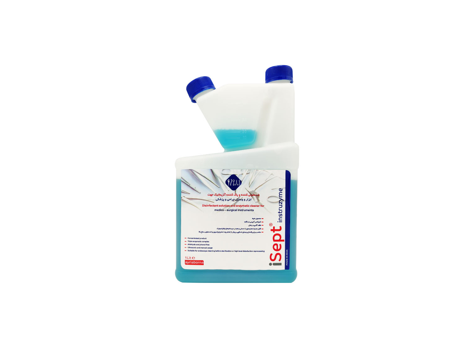 ضدعفونی و شوینده آنزیماتیک Instruzyme ابزار پزشکی کارتن 12 عددی برند دکتر برنا