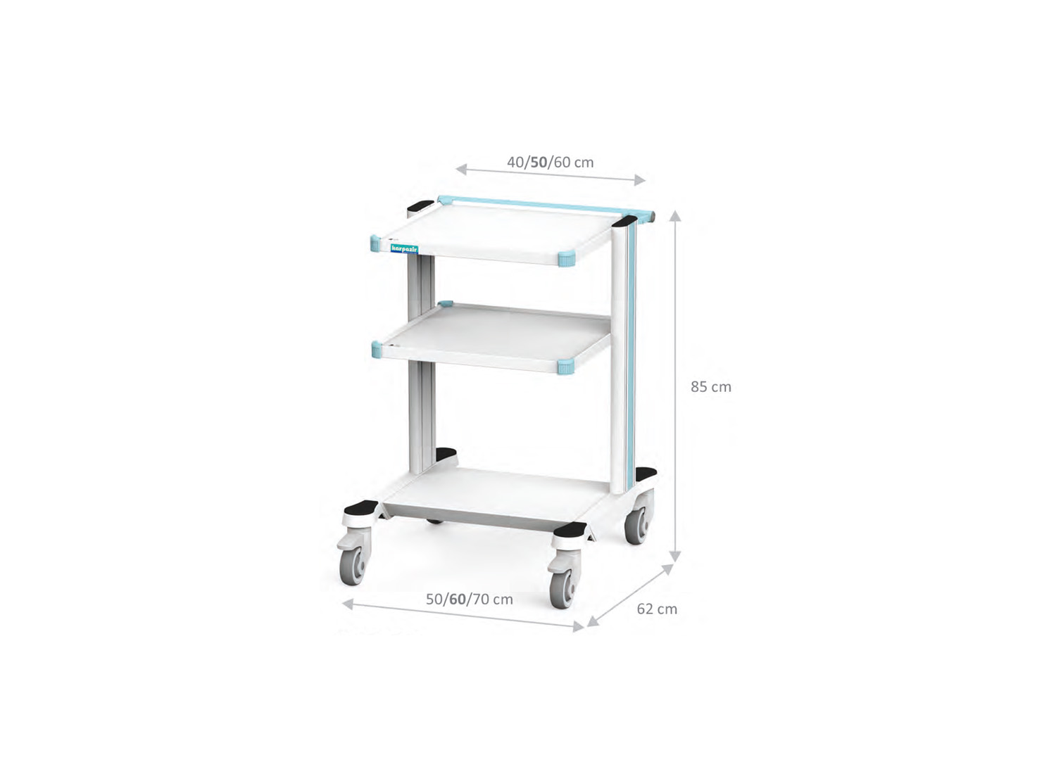 ترالی حمل بیمارستانی مدل CTR 28 برند Karpazir