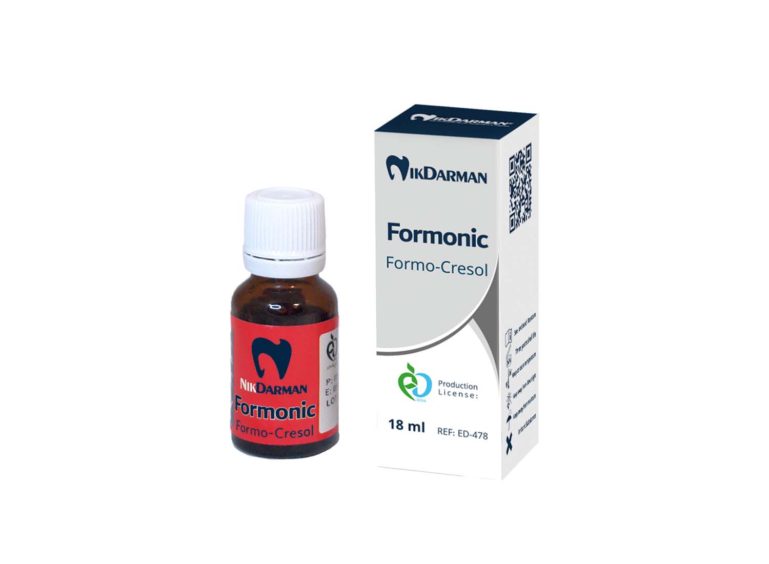 محلول فرموکروزول Formanic بطری 15 میلی لیتری برند نیک درمان