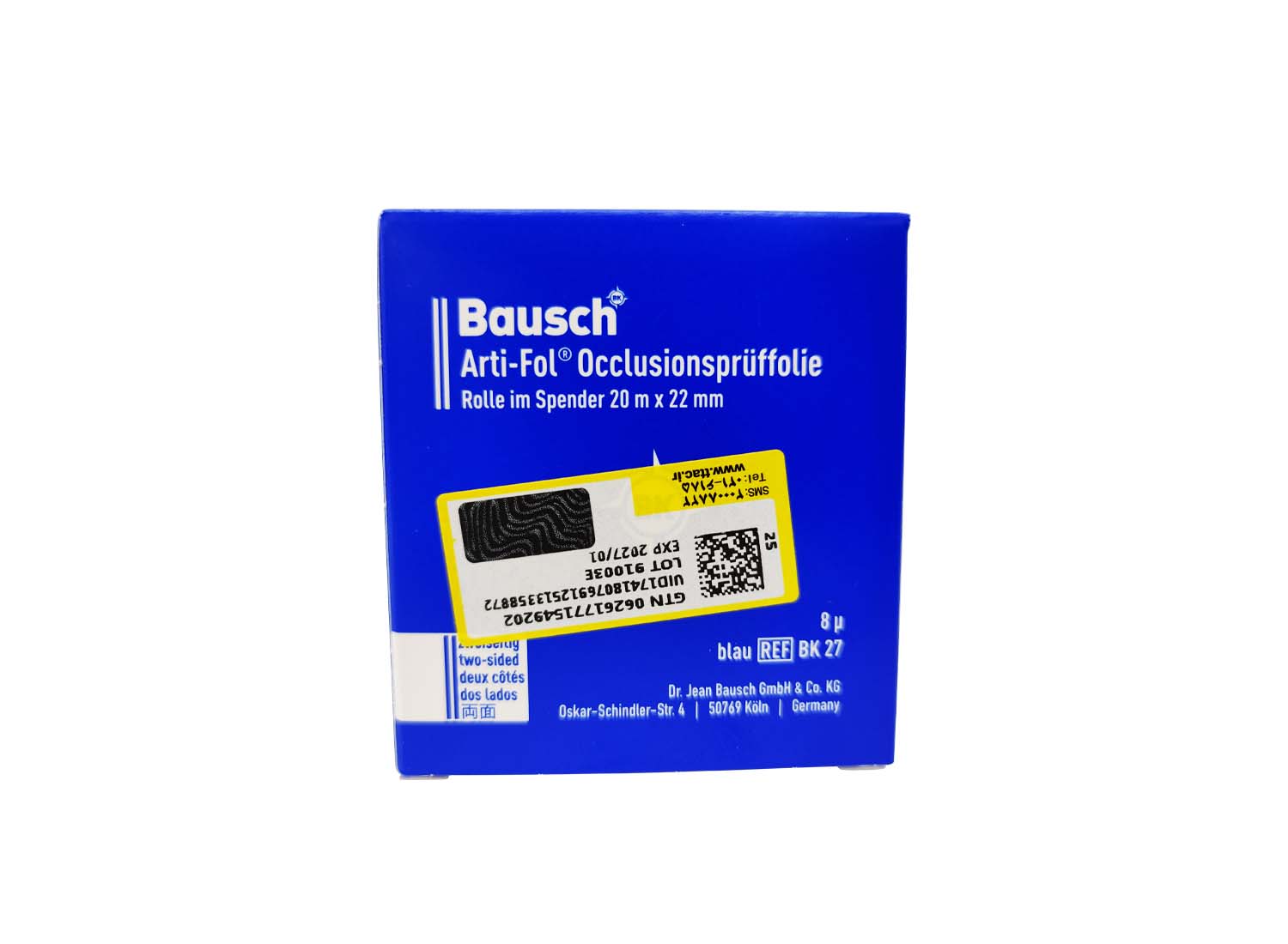 کاغذ آرتیکولاسیون 8 میکرون Arti-Fol برند Bausch