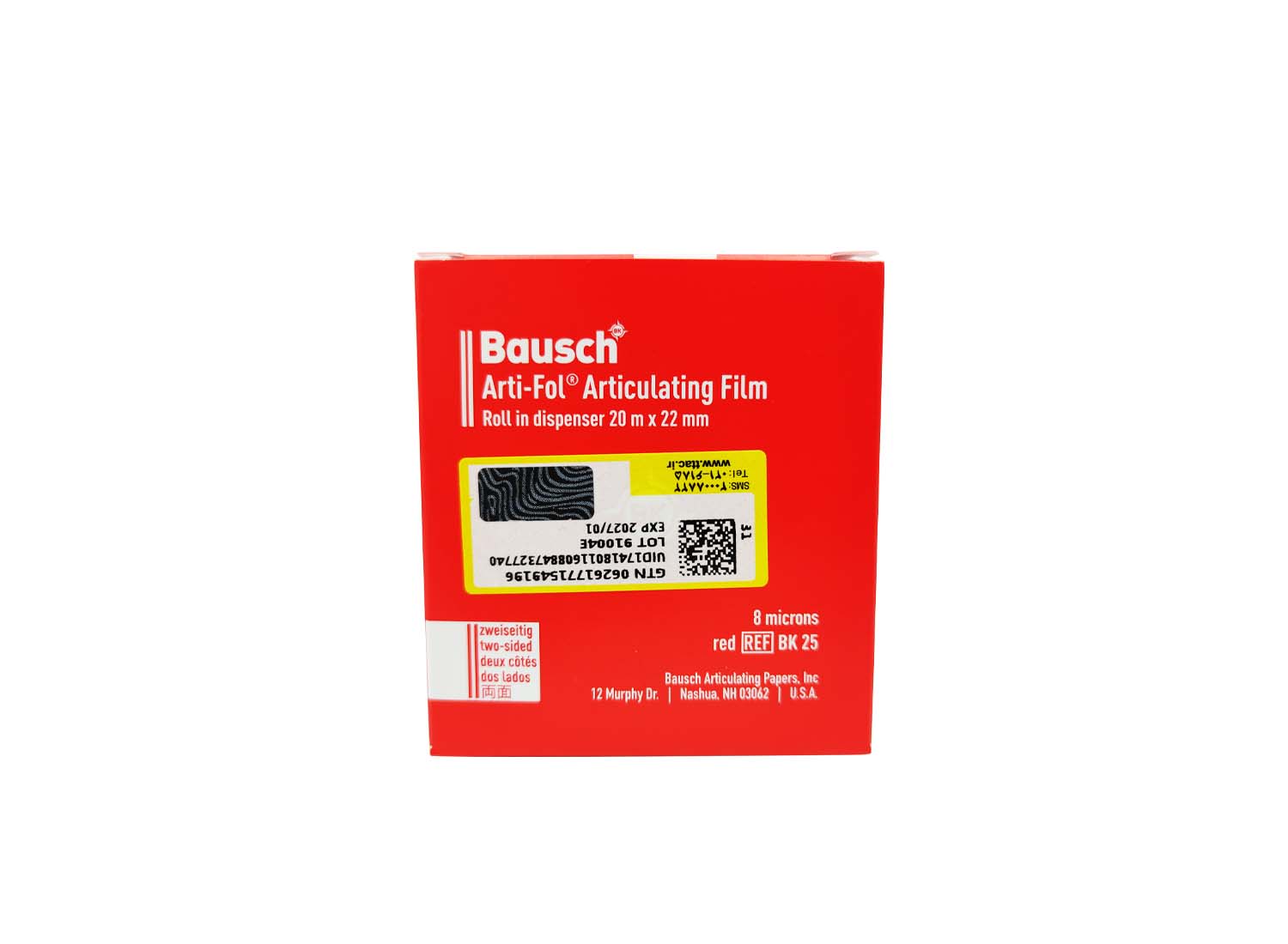 کاغذ آرتیکولاسیون 8 میکرون Arti-Fol برند Bausch