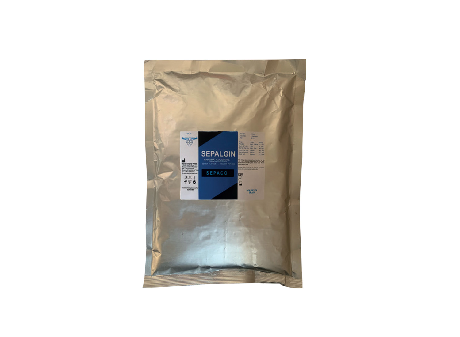 مواد قالبگیری آلژینات کروماتیک SepalGin بسته 450 گرمی برند PTR