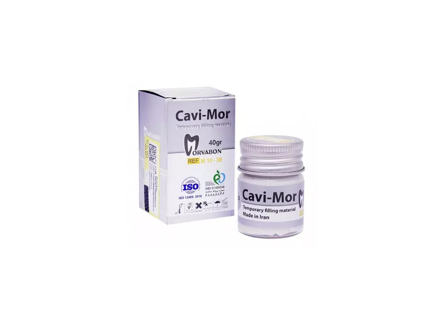 خمیر پانسمان موقت Cavi-Mor قوطی 40 گرمی برند مروابن