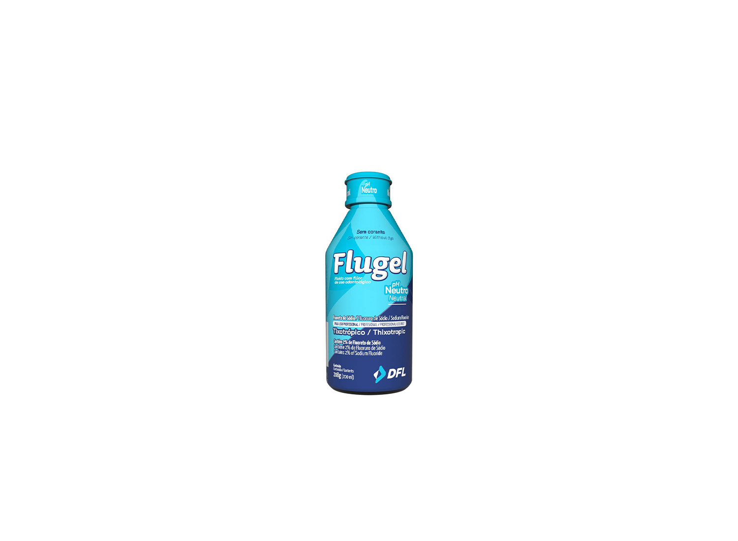ژل فلوراید سدیم 2 درصد بطری 200 میلی لیتر Flugel برند DFL