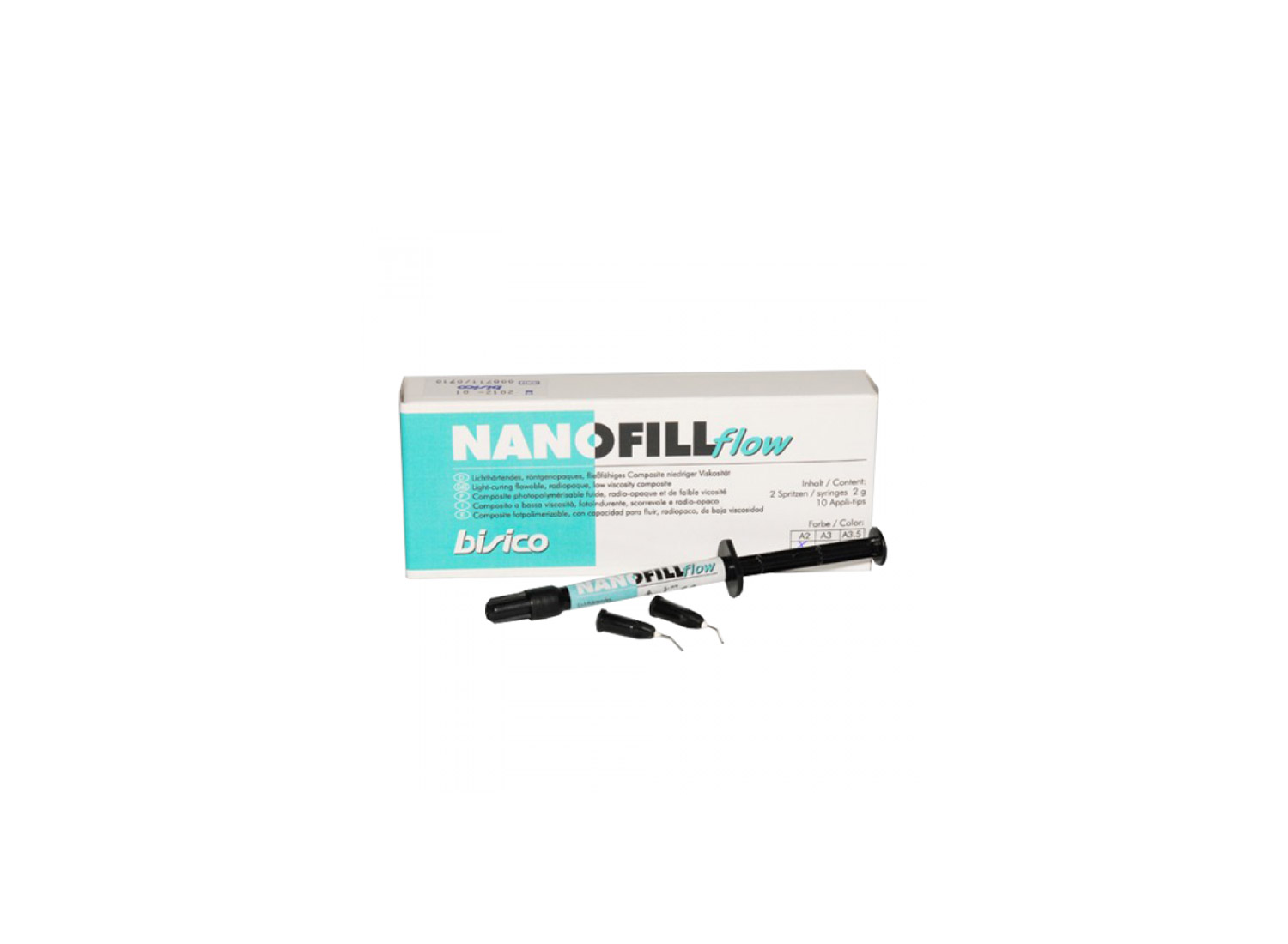 کامپوزیت فلو نانوفیل NanoFill سرنگ 2 گرمی برند Bisico