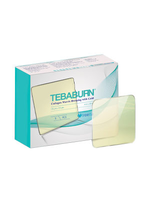 پانسمان ماتریکس کلاژن حاوی طلا TEBABURN برند Treetta