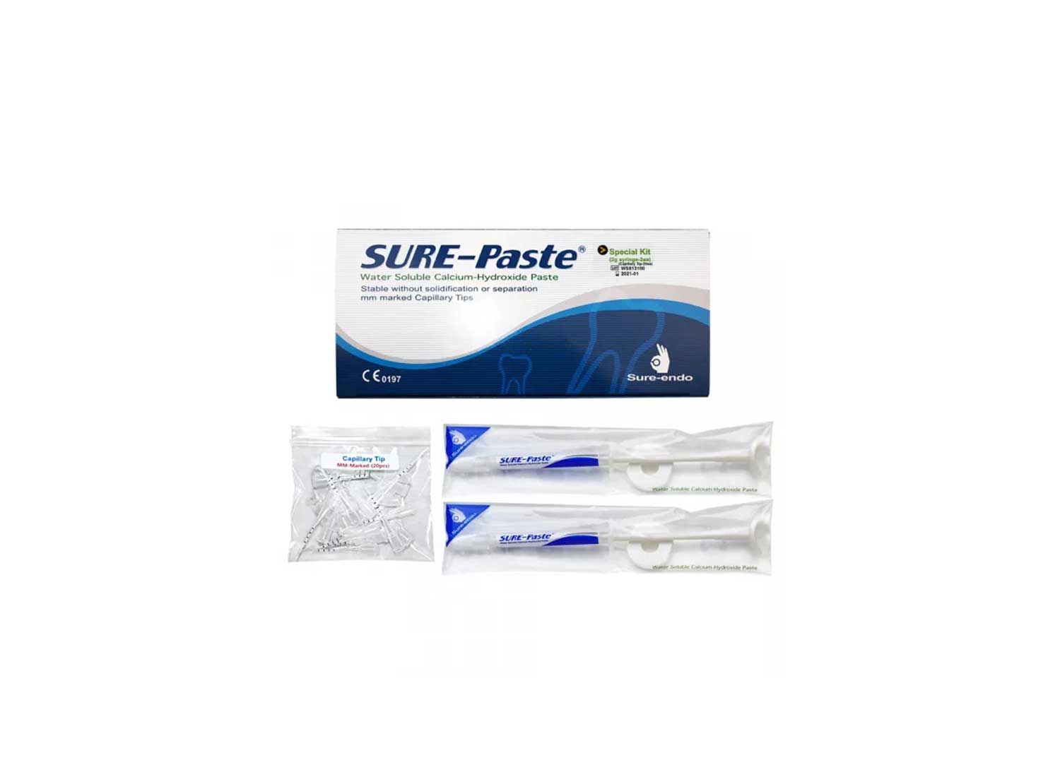 خمیر کلسیم هیدروکساید Sure Paste سرنگ 4 گرمی برند Sure Endo