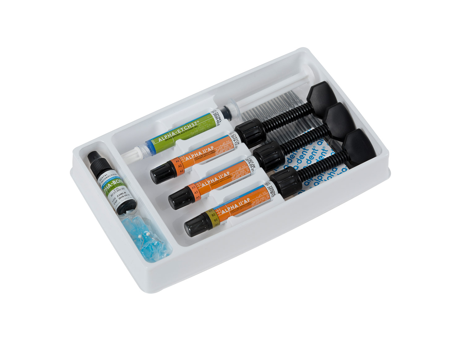 کیت کامپوزیت میکروهیبرید لایت کیور Alpha II AP برند Dental Technologies