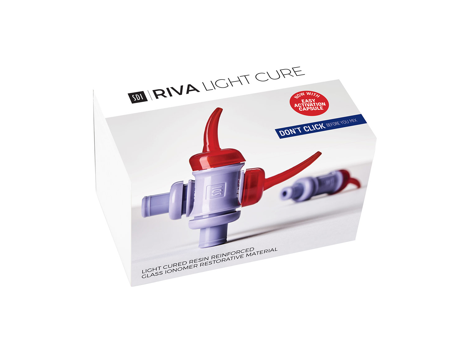 گلاس آینومر کپسولی لایت کیور Riva بسته 50 عددی برند SDI