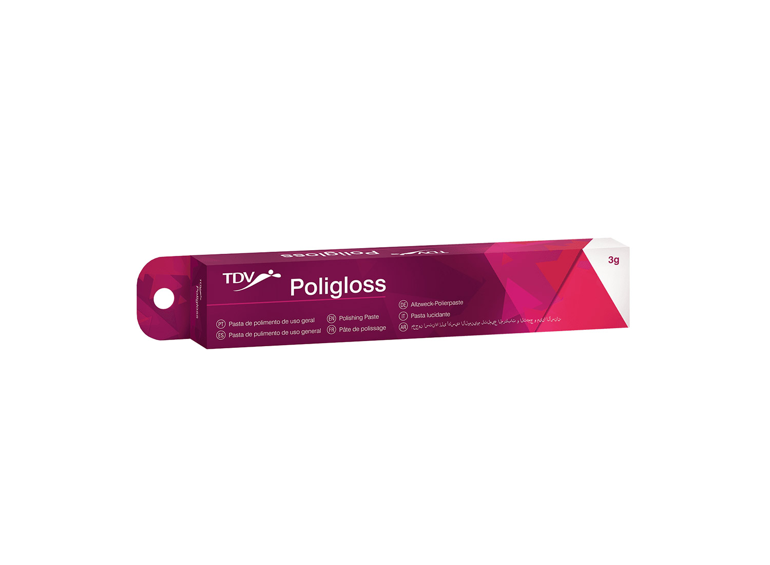 خمیر پالیش کامپوزیت آلومینیوم اکساید Poligloss سرنگ 3 گرمی برند TDV