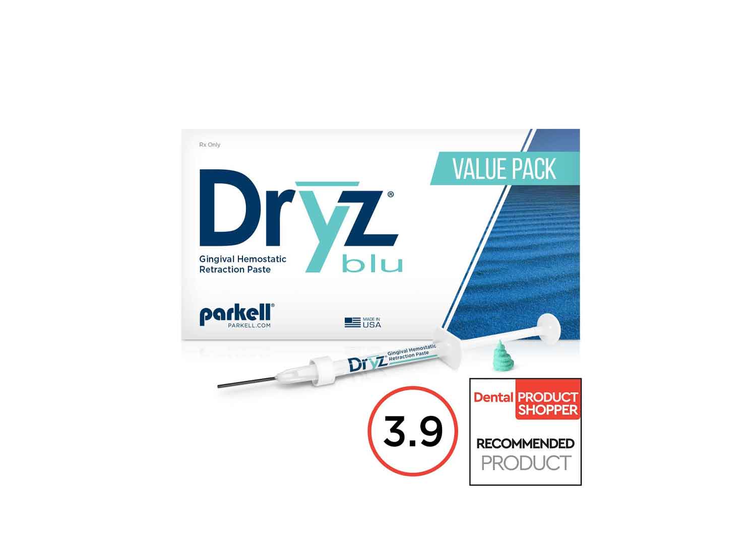 خمیر بند آورنده خون و کنار زننده لثه DryZ Blue برند Parkell