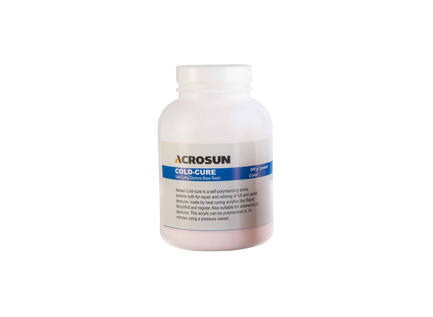 پودر پرسلن آکریلیک خود پخت فوری Cold Cure برند Acrosun