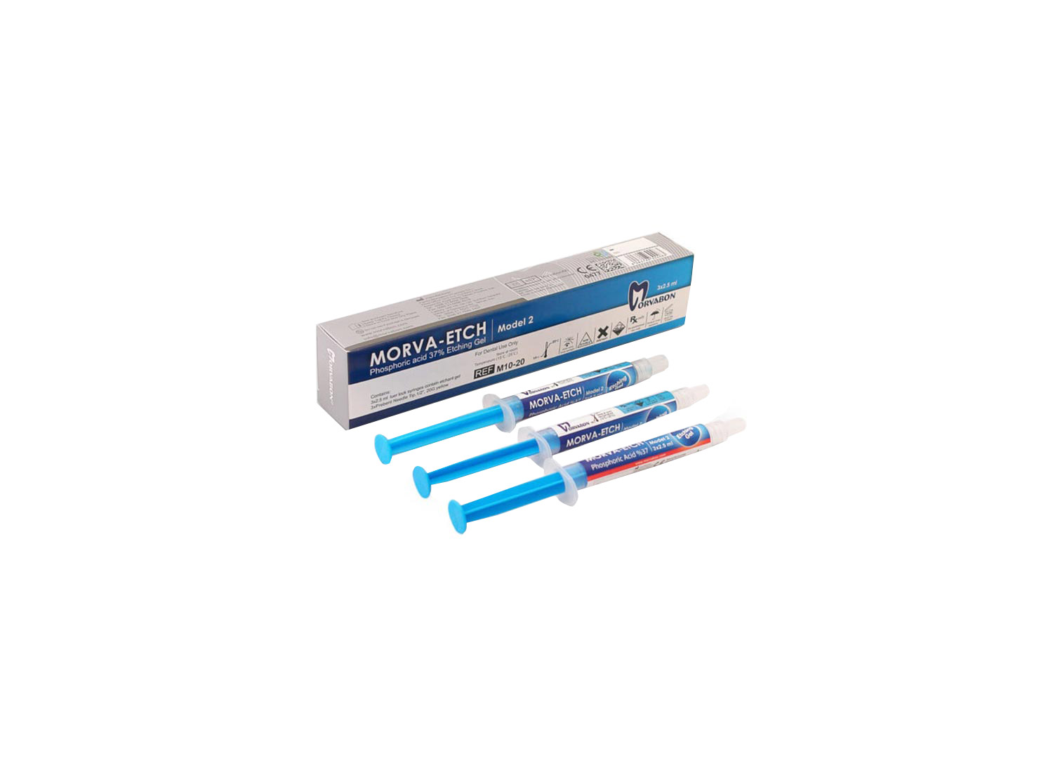 ژل اسید اچ فسفریک 37% Morva Etch سه سرنگ 2.5 میلی لیتری برند مروابن