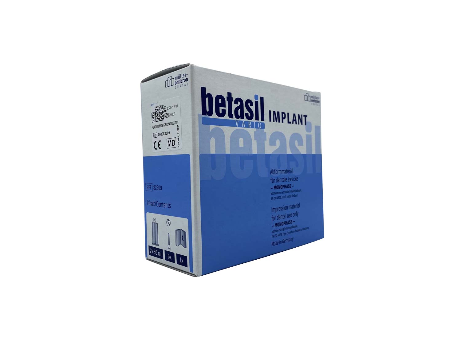 ماده قالبگیری ایمپلنت مونوفاز Vario Implant برند Muller-Omicron