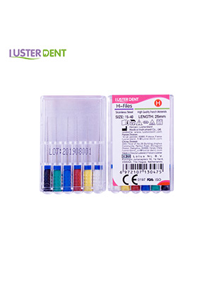 فایل دستی H File طول 25 میلی متر بسته 6 عددی برند Lusterdent