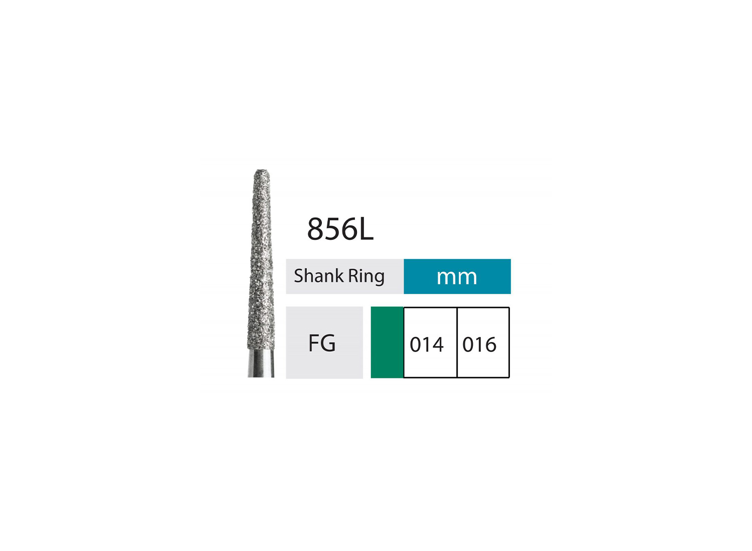 فرز الماسی مخروطی ته گرد توربین بلند 856L برند RDT