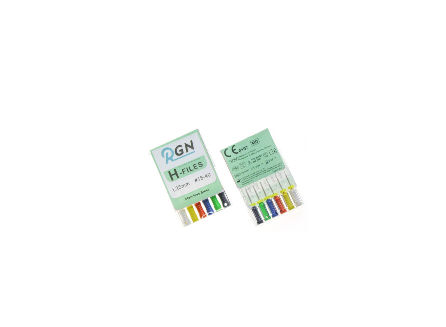 فایل دستی H File طول 25 میلی متر بسته 6 عددی برند RGN