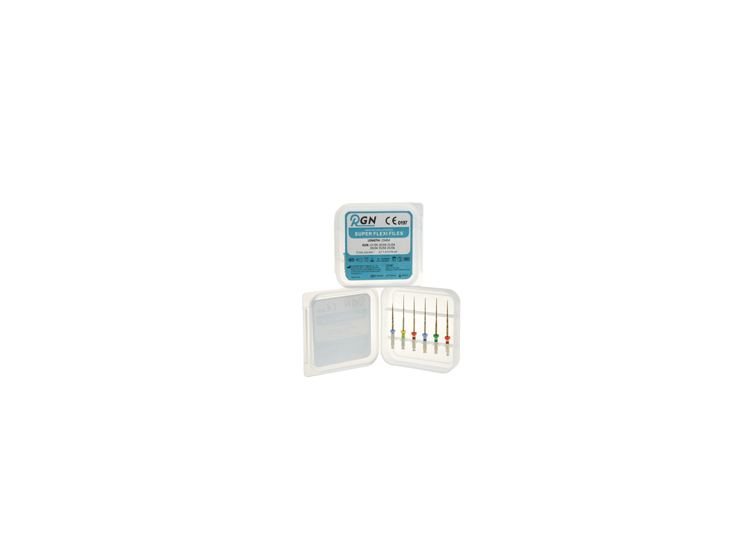 فایل روتاری Super Flexi File طول 25 میلی متر بسته 6 عددی برند RGN