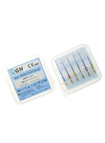 |فایل روتاری سوپر تیپر آبی طول 25 میلی متر بسته 6 عددی برند RGN