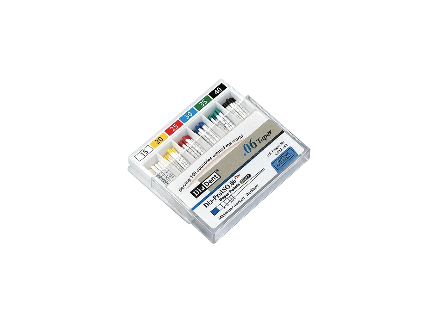 کن کاغذی مدرج Dia-ProISO تیپر 6 درصد برند DiaDent