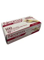 دستکش معاینه لاتکس بدون پودر بسته 100 عددی برند Neomax