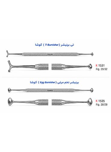 |تی برنیشر (برنیشر تخم مرغی) دندانپزشکی برند کوشا