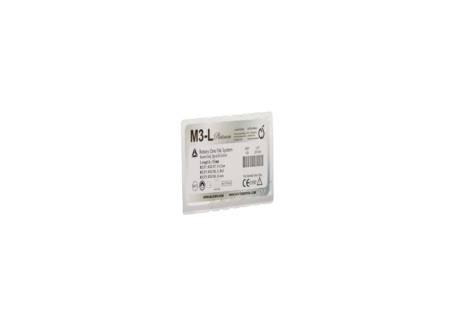 فایل روتاری M3 L- Platinum طول 25 میلی متر برند M3