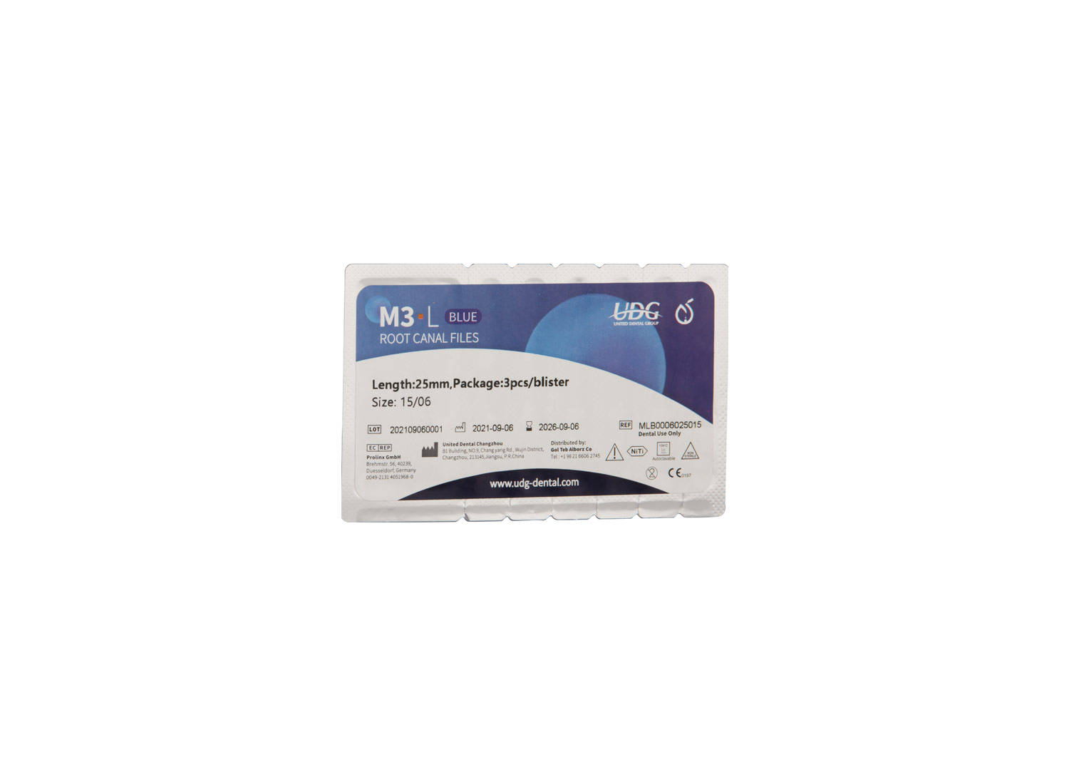 فایل روتاری L Blue 2018 طول 25 میلی متر برند M3